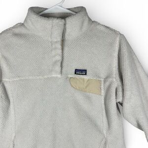 Patagonia Re-Tool Snap-T Pullover Fleece Jacket White Girls XL / 14